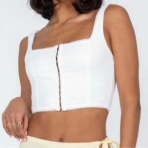 Princess Polly bryleigh White top bustier Corset size 4